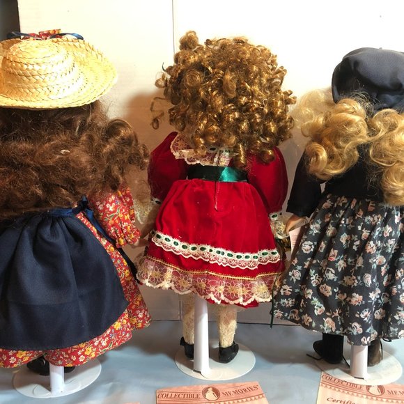 LOT of 3 Collectible Memories Porcelain Dolls NORMA JEAN, LAUREN, GINGER #F67 - Picture 8 of 9